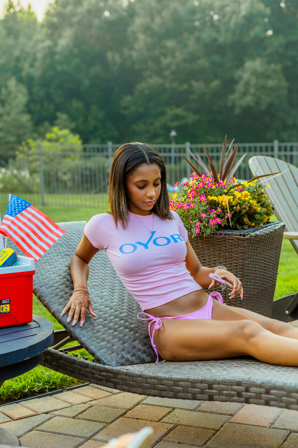 Pink Miami Crop T-Shirt