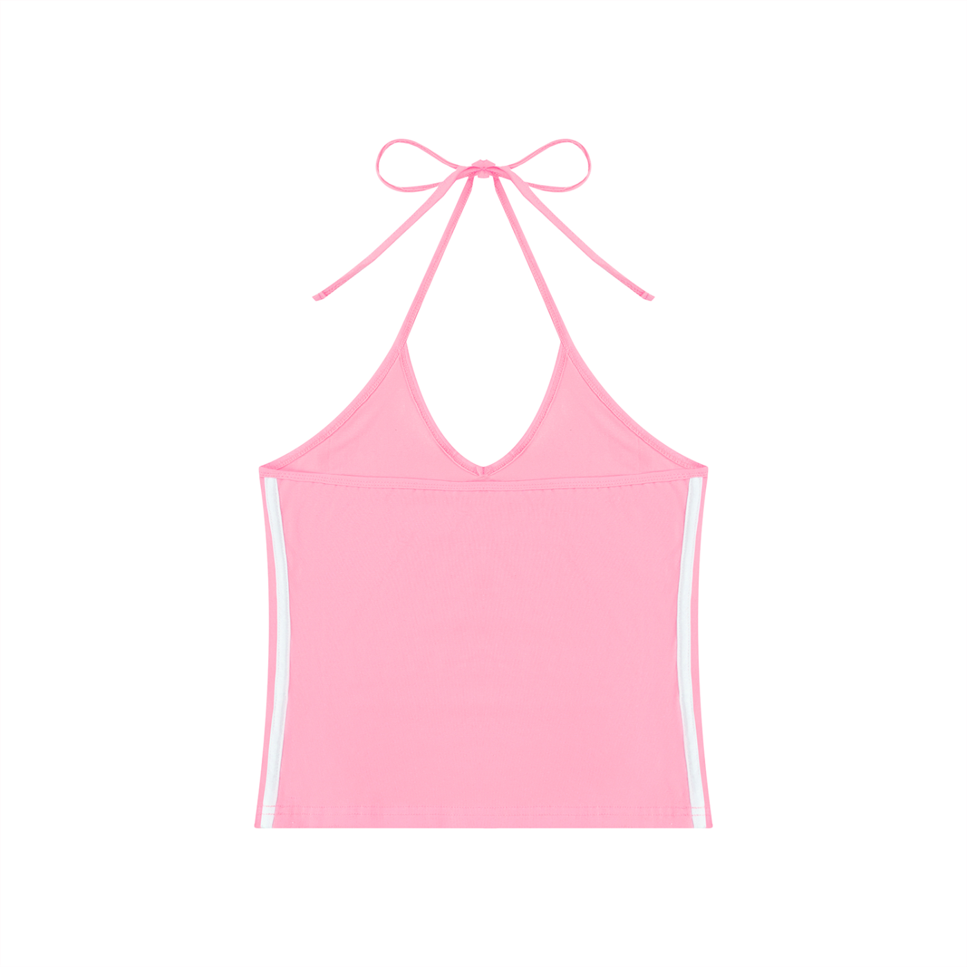 Pink Halter Crop Tank Top