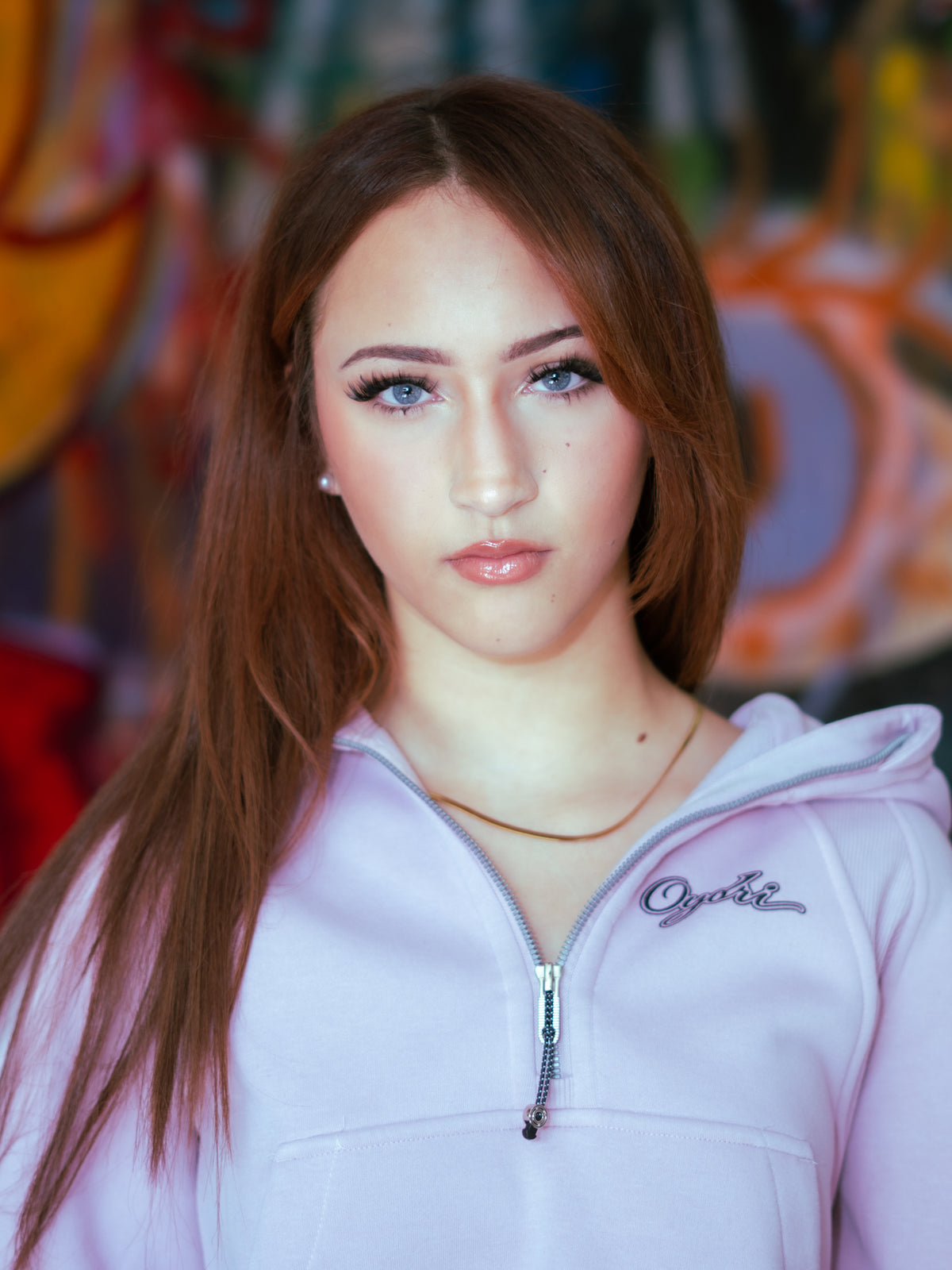OYORI Cropped Half-Zip Hoodie
