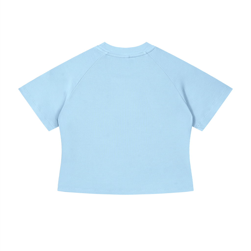Sky Blue Miami Crop T-Shirt