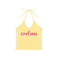 Yellow Halter Crop Tank Top