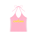 Pink Halter Crop Tank Top