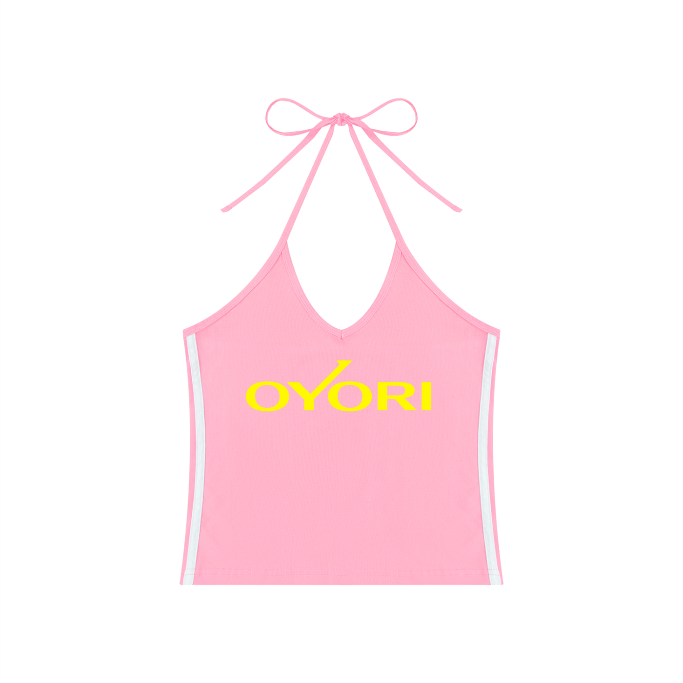 Pink Halter Crop Tank Top
