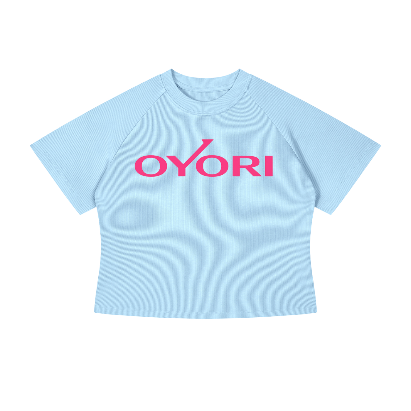 Sky Blue Miami Crop T-Shirt